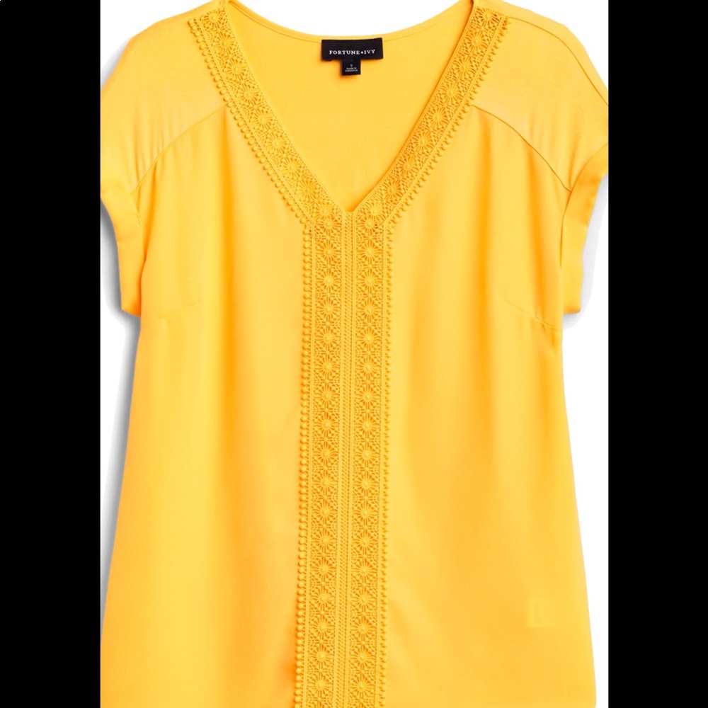 Fortune and Ivy crochet trim blouse- Stitch Fix exclusive brand